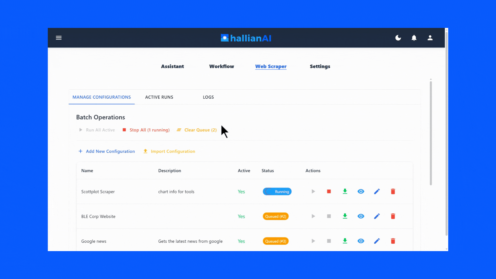 Integrating Web Scraping into HallianAI